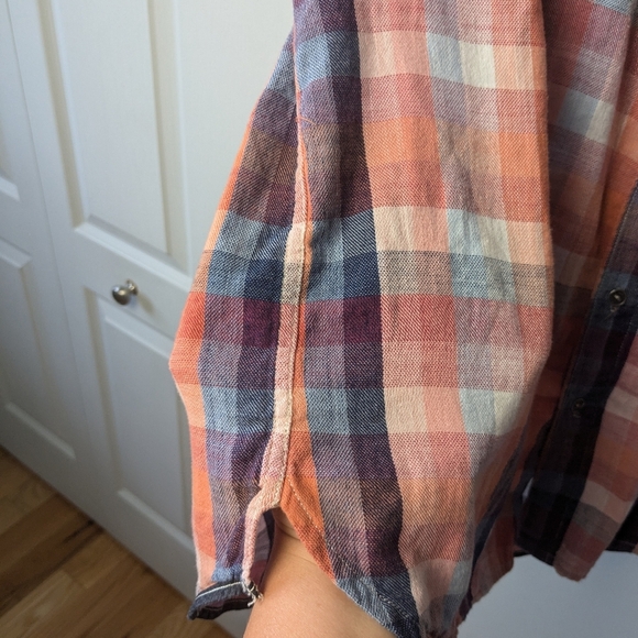 TOMMY BAHAMA Men Plaid Button Down Shirt Size Large 100% Cotton Short Sleeve - Picture 6 of 10